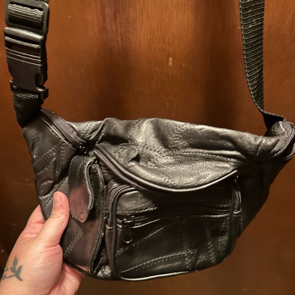 Black Leather Men's Bag